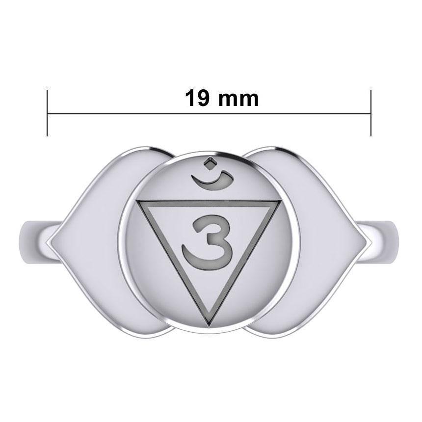 Ajna Third Eye Chakra Sterling Silver Ring TRI2041 Ring