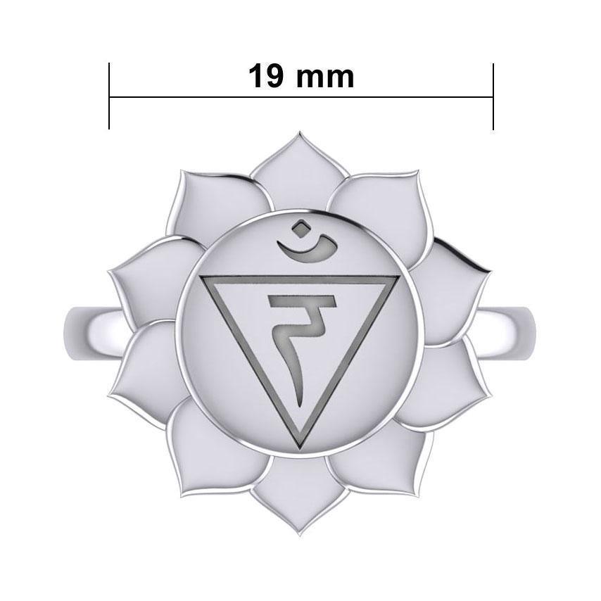Manipura Solar Plexus Chakra Sterling Silver Ring TRI2044 Ring