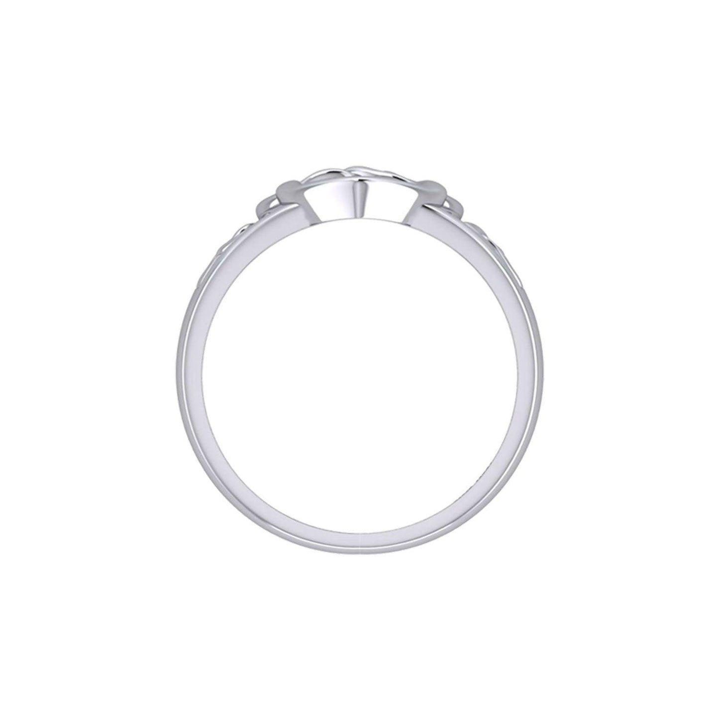 Celtic Knotwork Silver Heart Ring TRI2379