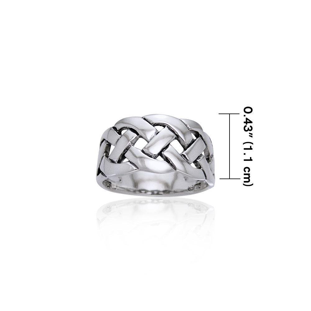 Bold Braided Celtic Knot Sterling Silver Ring TRI533 Ring