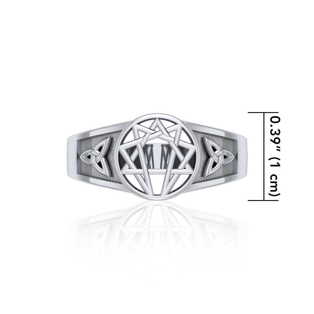 Enneagram Silver Ring TRI673 Ring