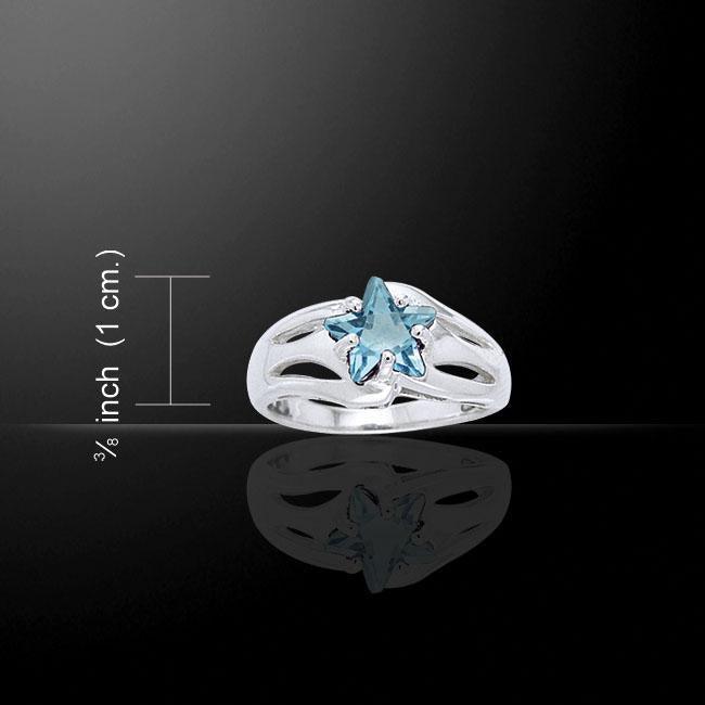 Designer Elegant Cubic Zirconia Star Ring TRI724