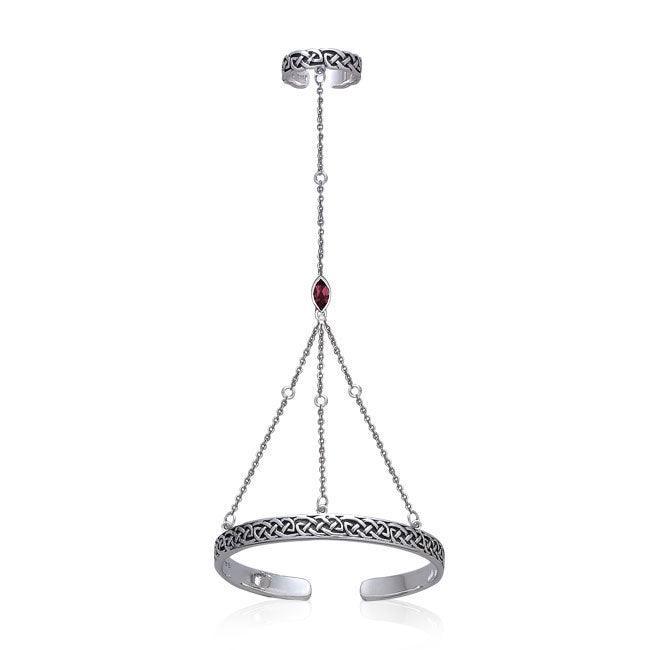 Celtic Knotwork Silver Slave Bracelet TSB006 - peterstone.dropshipping