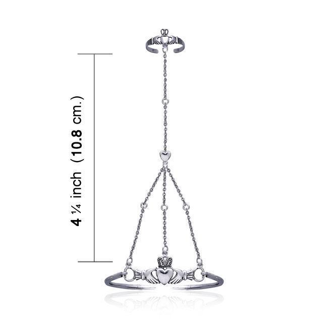 Irish Claddagh Silver Slave Bracelet TSB007 Bangle