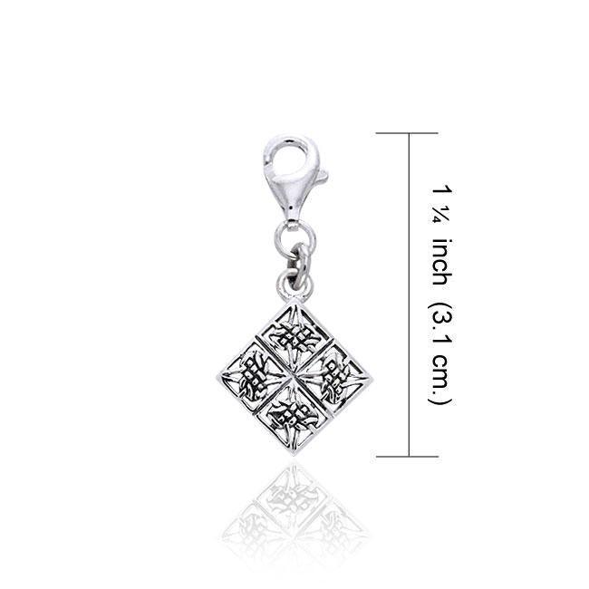 Celtic Ulbster Cross Silver Clip Charm TWC039 Clip Charm