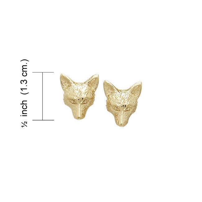 Vermeil Small Fox Post Earrings VER1068 Earrings