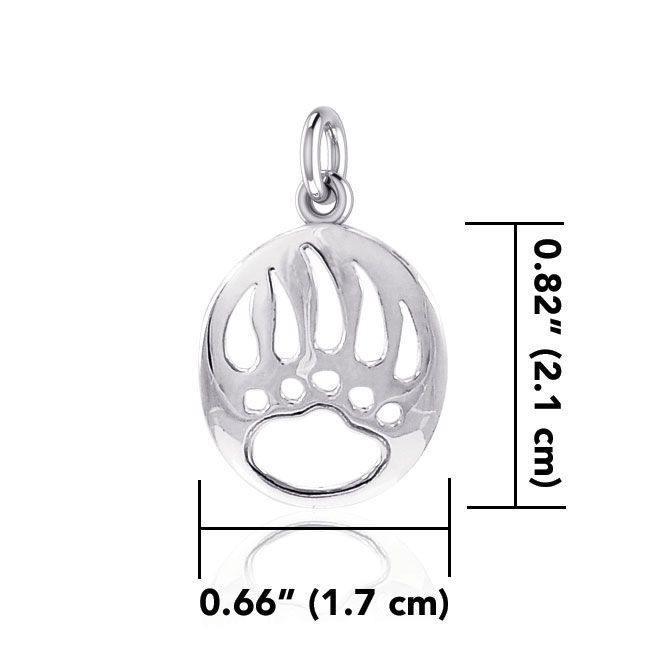 Bear Paw Silver Charm LP1271 Pendant