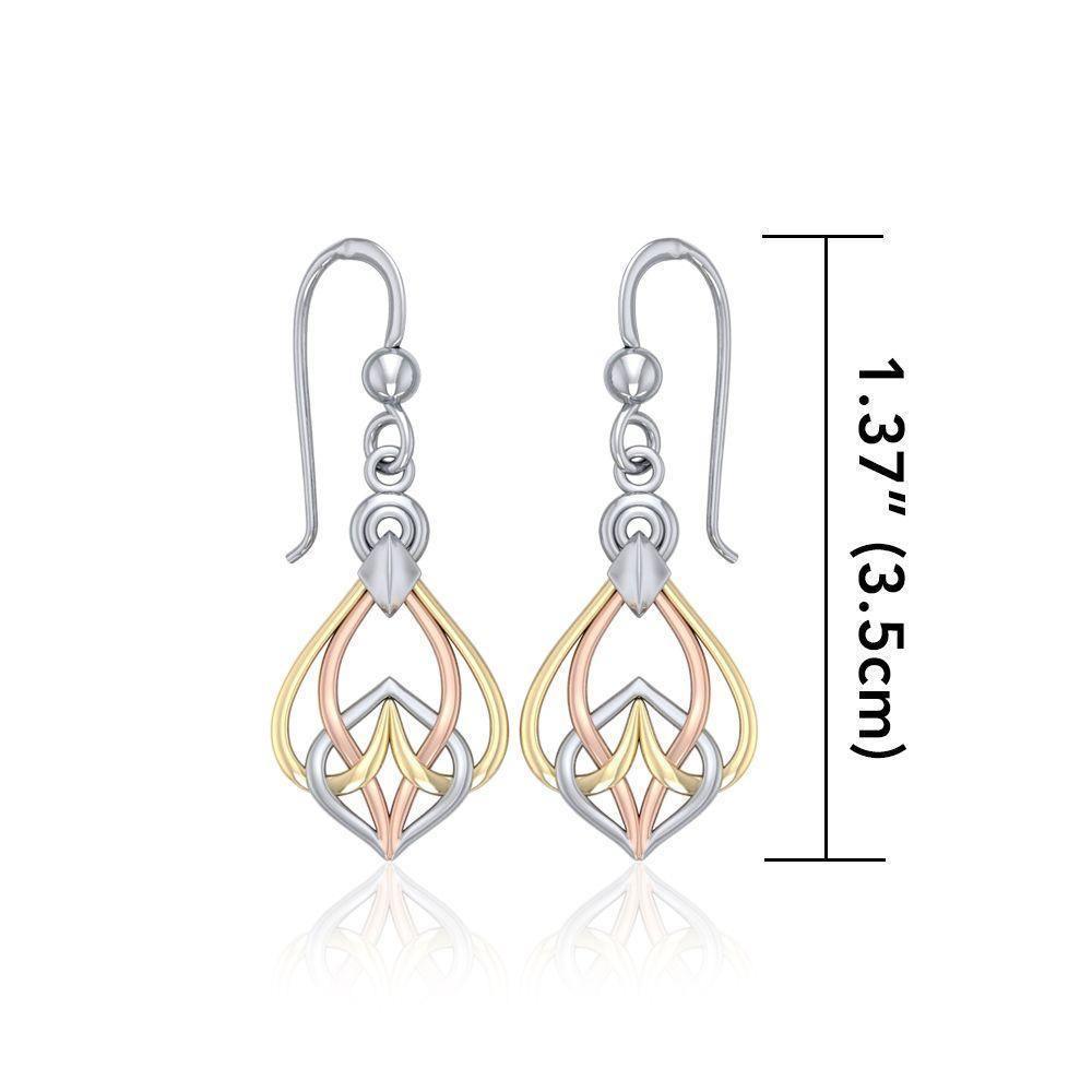 Celtic Knotwork Three Tone Earrings OTE140 Earrings