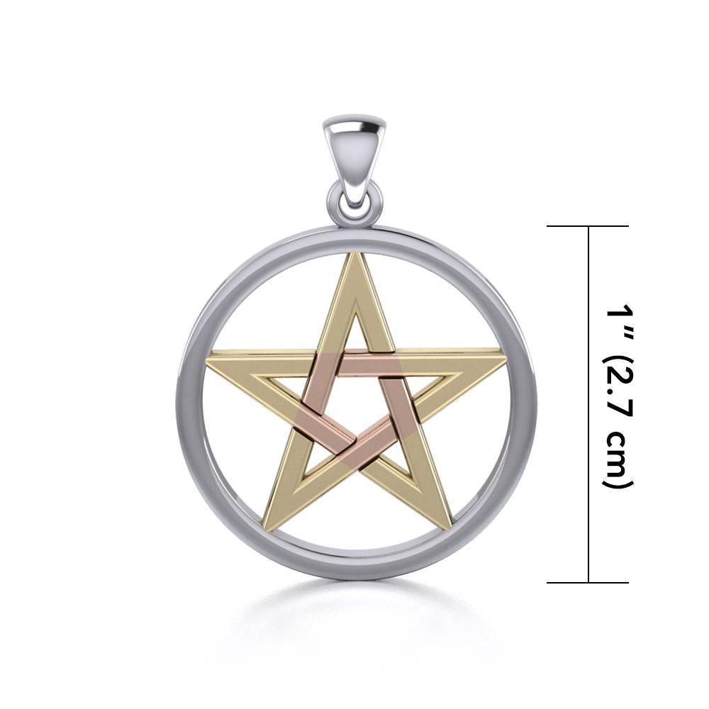 Pentacle Three Tone Pendant OTP089 Pendant