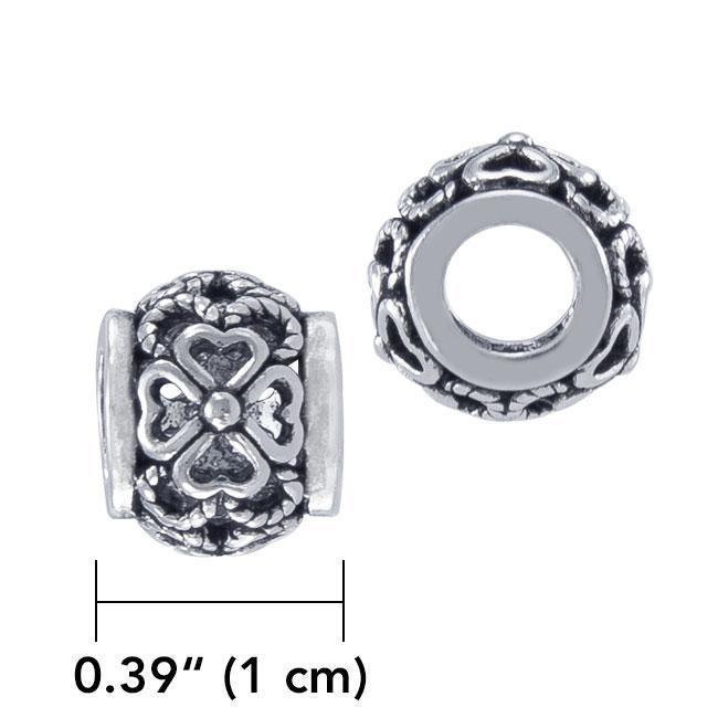 Celtic Knotwork Shamrock Sterling Silver Bead Bead