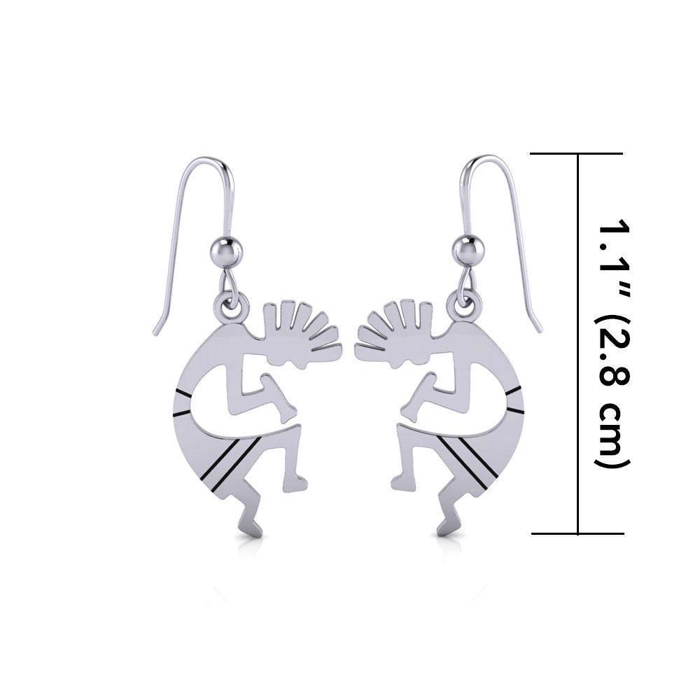 Kokopelli Silver Earrings TE095 Earrings