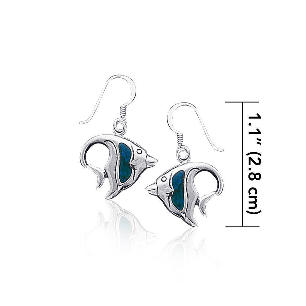 Of bright and brilliance ~ Sterling Silver Angelfish Hook Earrings TE970 Earrings