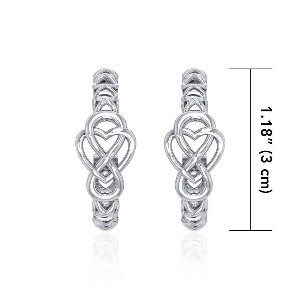 Celtic Knot Silver Hoop Post Earrings TER1680 Earrings