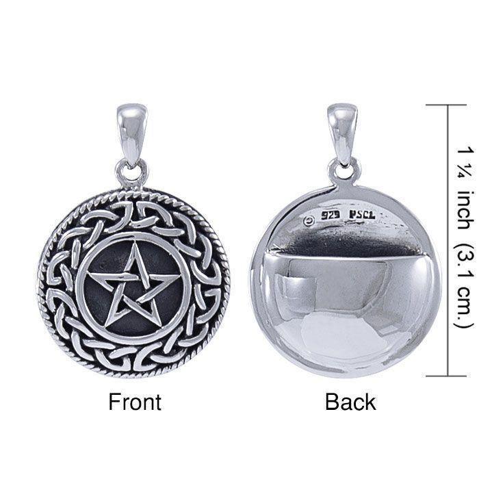 Aromatherapy Solid Pentagram Pomander Sterling Silver Pendant TP1104 Pendant