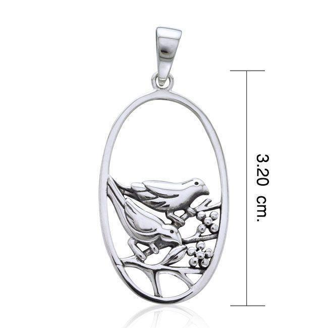 Birds Small Silver Pendant TPD3569 Pendant