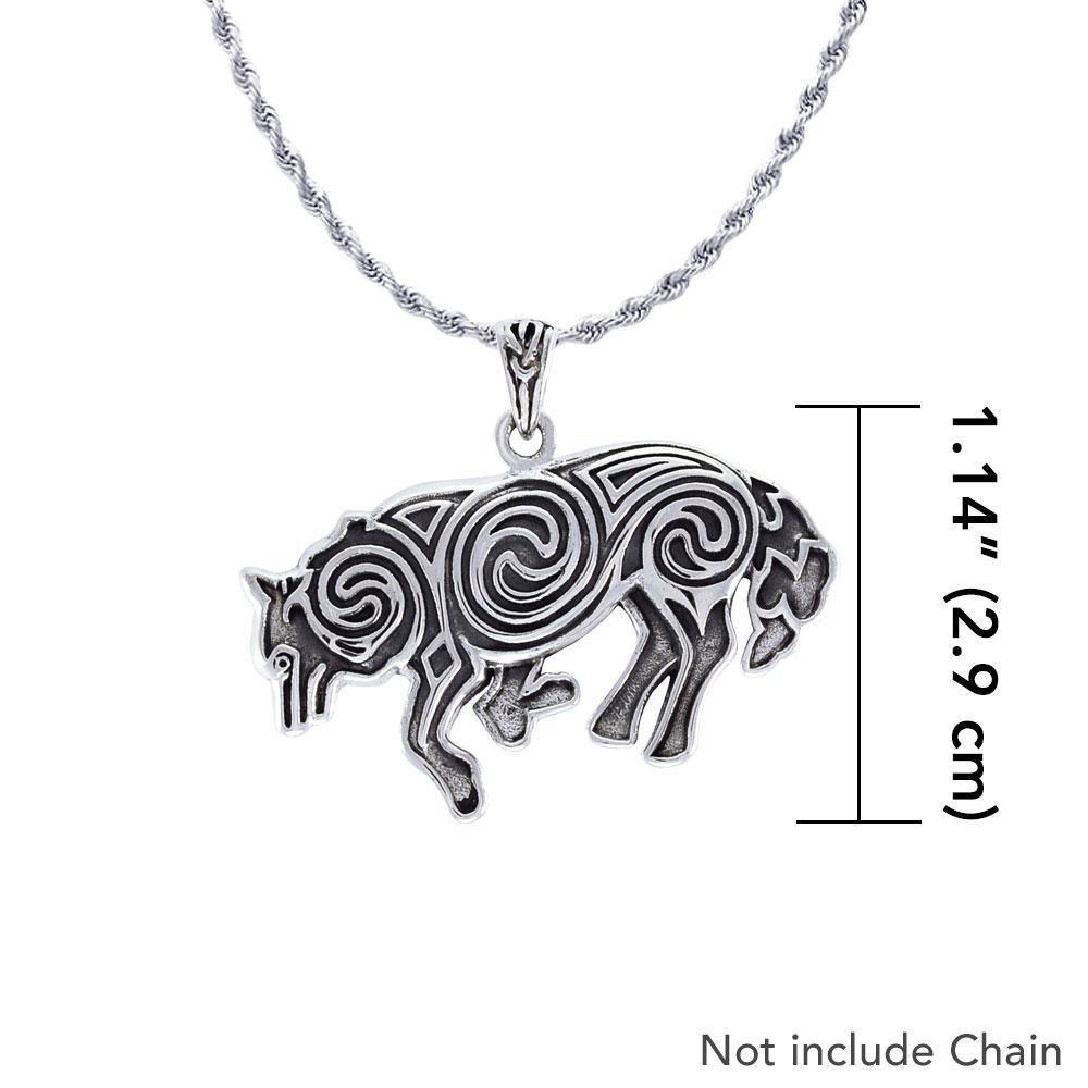 Brigid Ashwood Fierce Wolf ~ Sterling Silver Jewelry Pendant TPD3997 Pendant