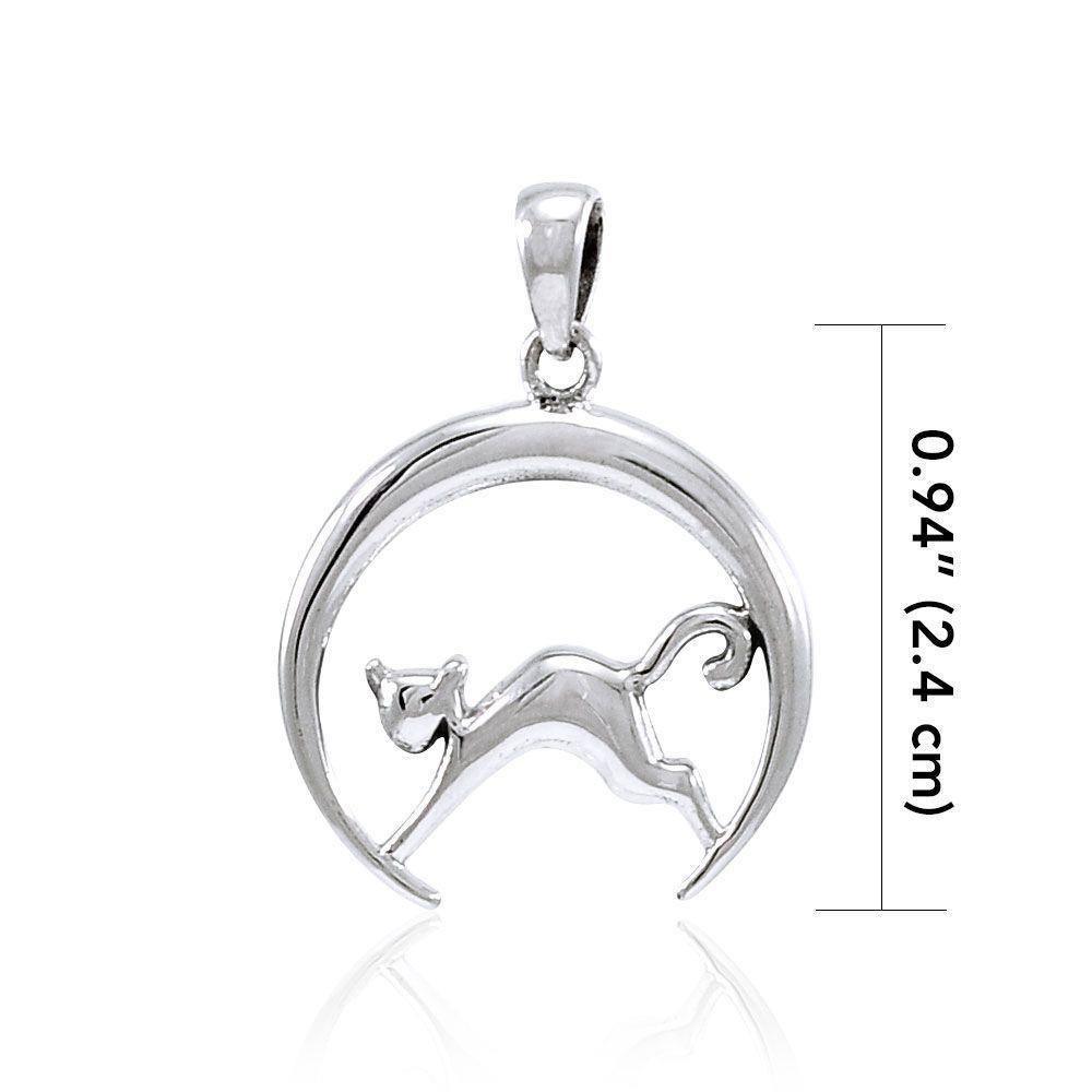 Cat Crescent Moon Pendant TPD4234 Pendant