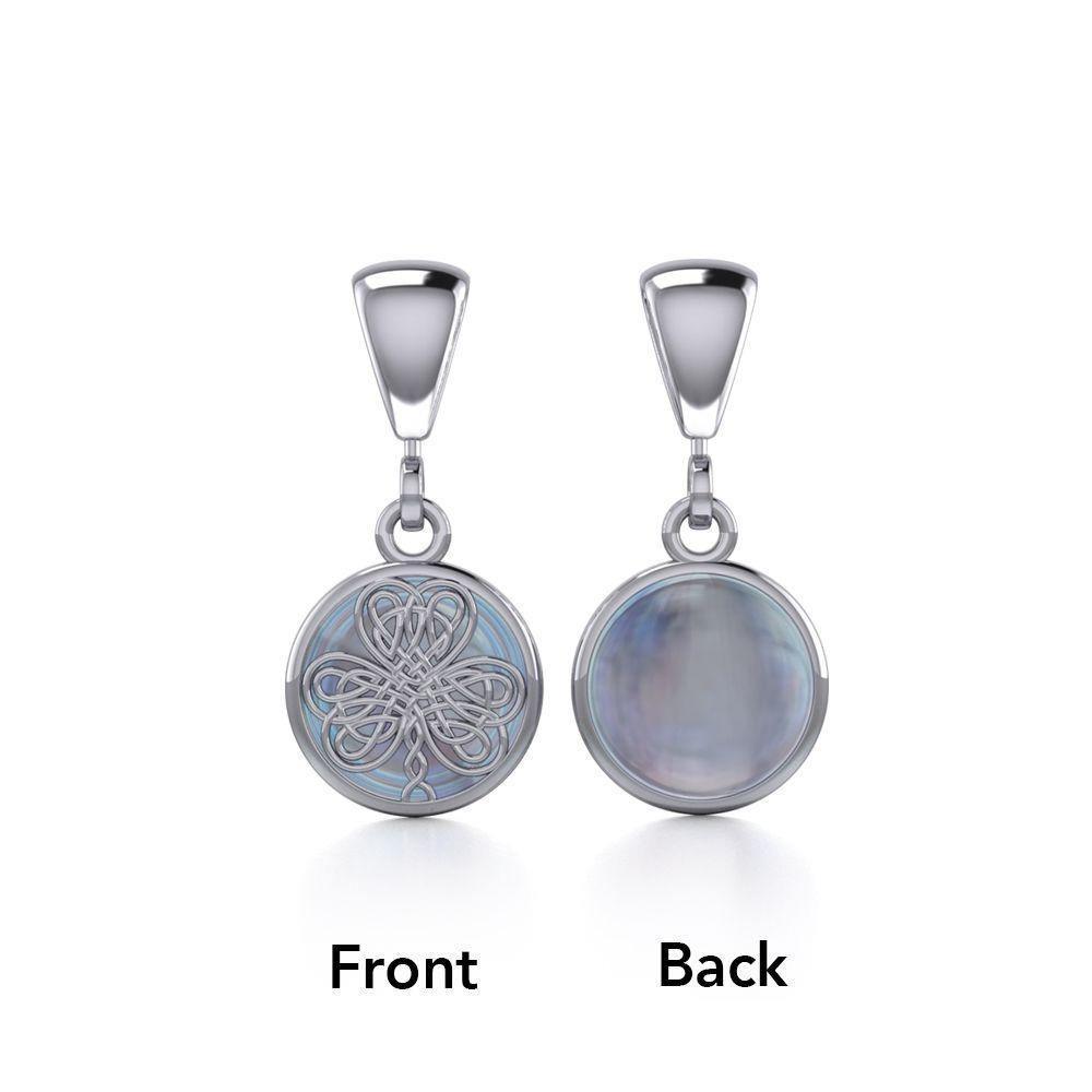 Celtic Knotwork Shamrock Silver Flip Pendant TPD481 Pendant