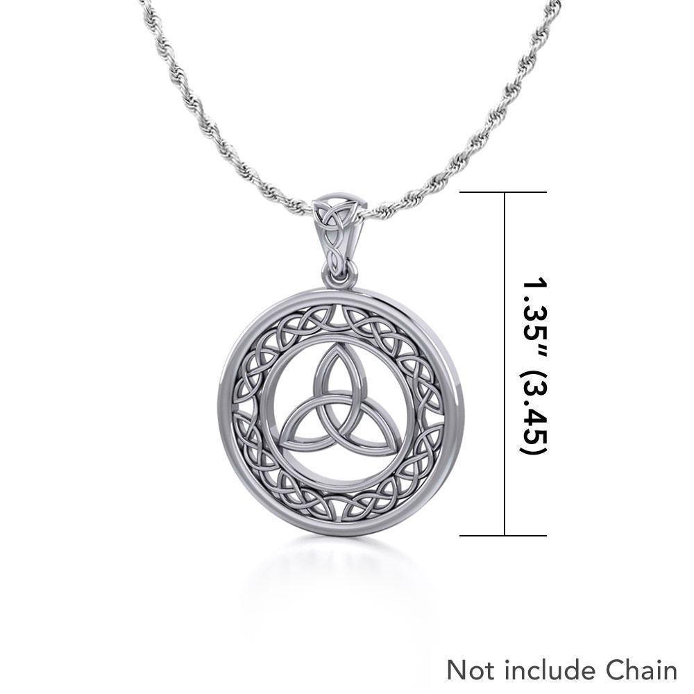 Celtic Knotwork Trinity Sterling Silver Pendant Jewelry TPD711 Pendant