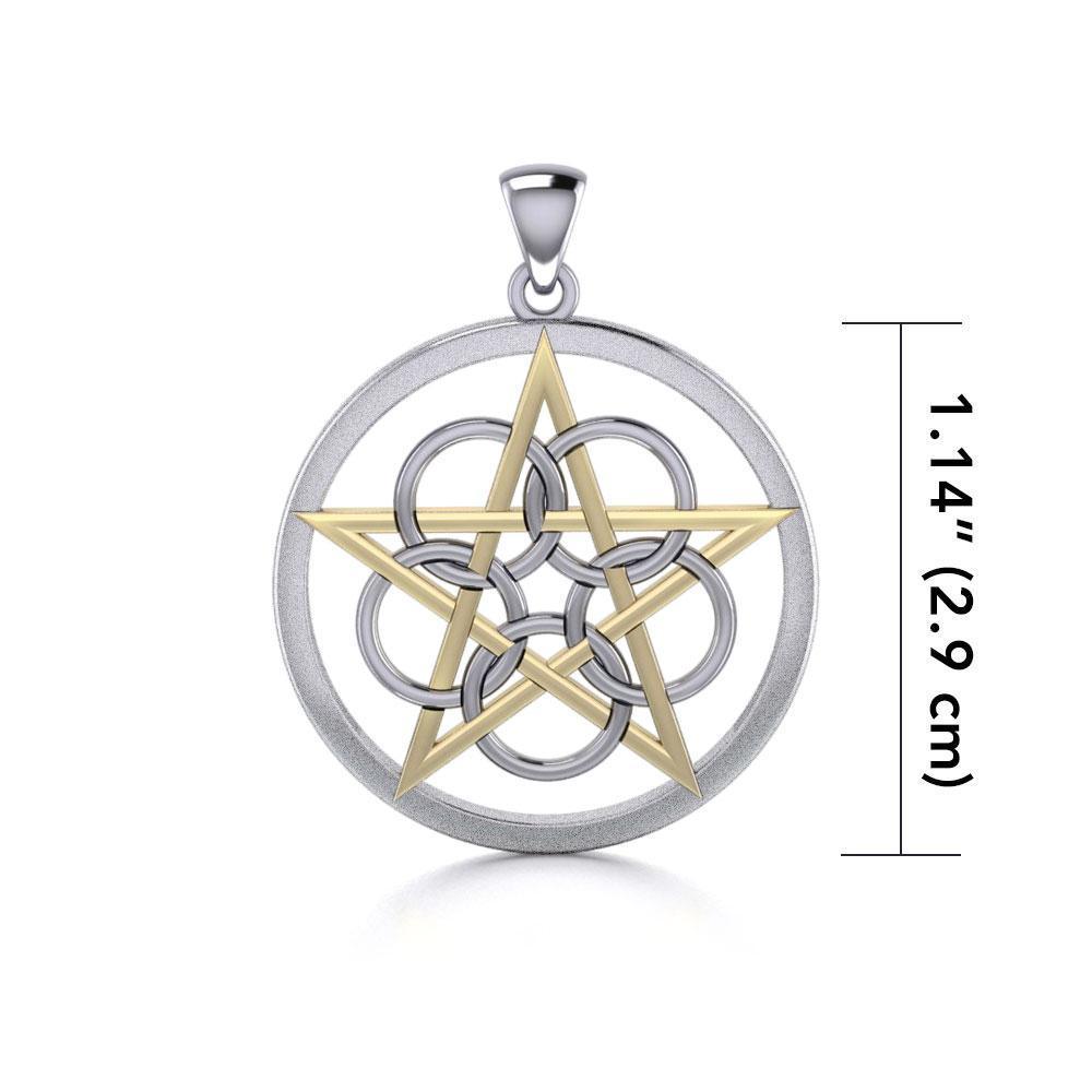 Silver Pentagram Pentacle Pendant TPV465S Pendant