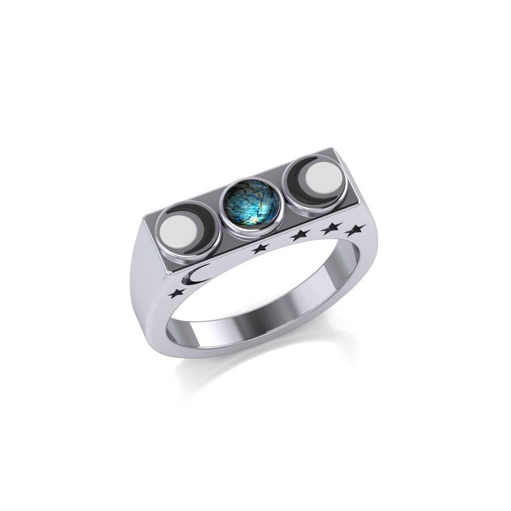 Triple Moon Goddess Ring TR3704 Ring