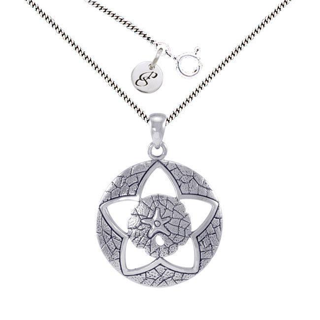 Sand Dollar Silver Necklace Set TSE689 Necklace