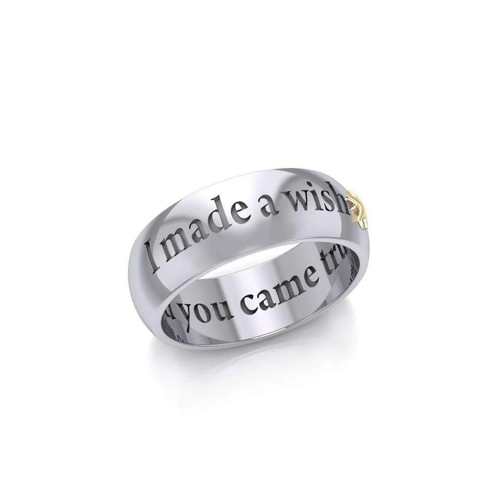 Make a Wish Come True with the Empower Word Silver and Gold Ring