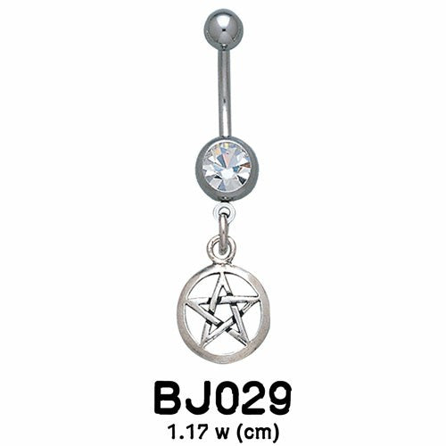 Pentagram Pentacle Sterling Silver Body Jewelry BJ029