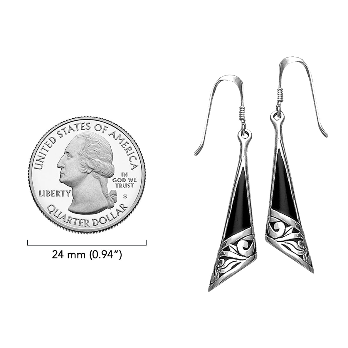 Filigree Sterling Silver Plated over Solid Brass Earrings BJE198*