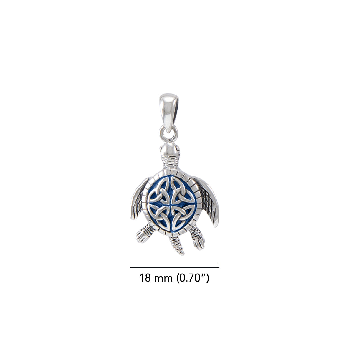 Celtic Sea Turtle Sterling Silver Plated over Solid Brass Pendant BPD082*