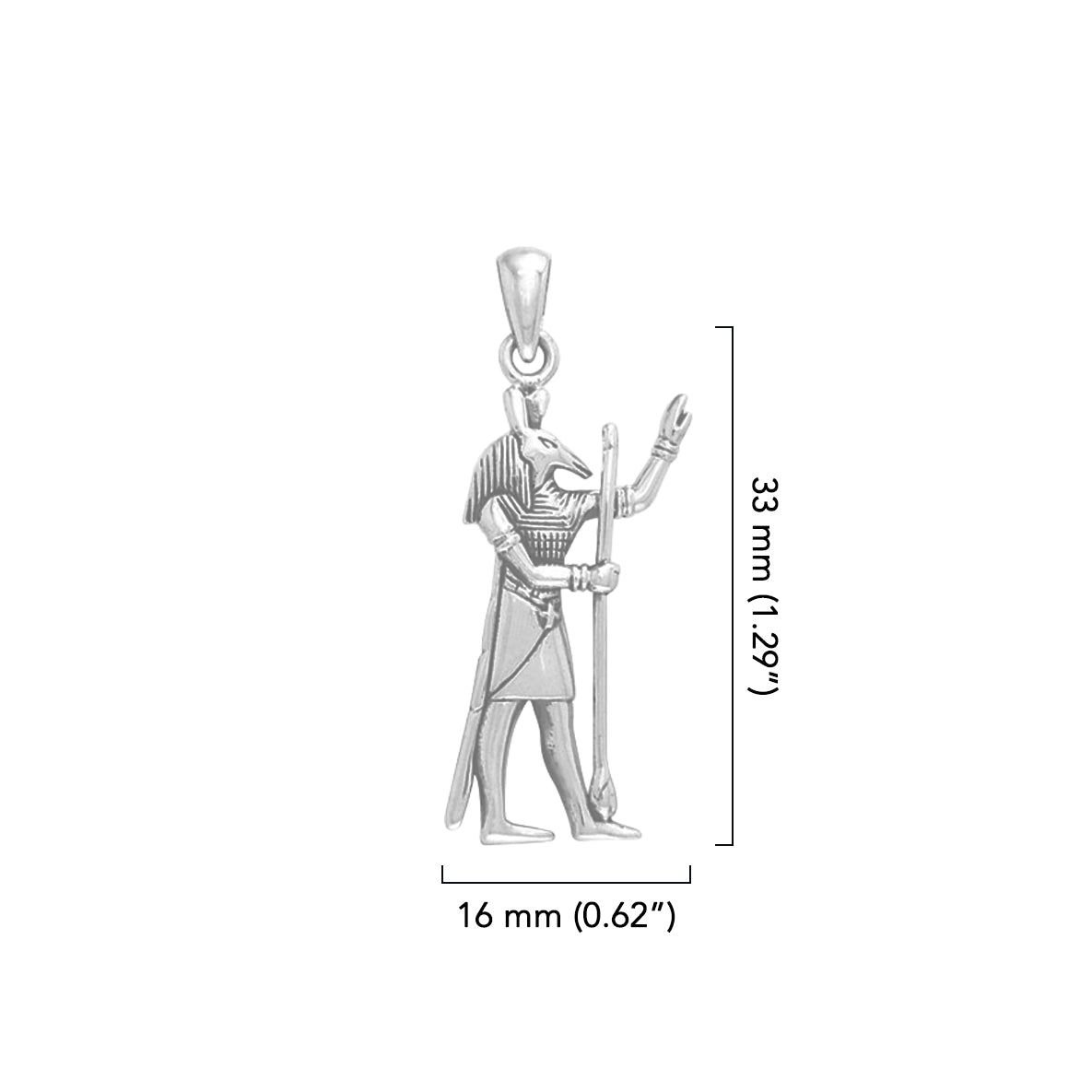 Egyptian Set Sterling Silver Plated over Solid Brass Pendant BPD2847*