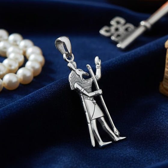 Egyptian Set Sterling Silver Plated over Solid Brass Pendant BPD2847*