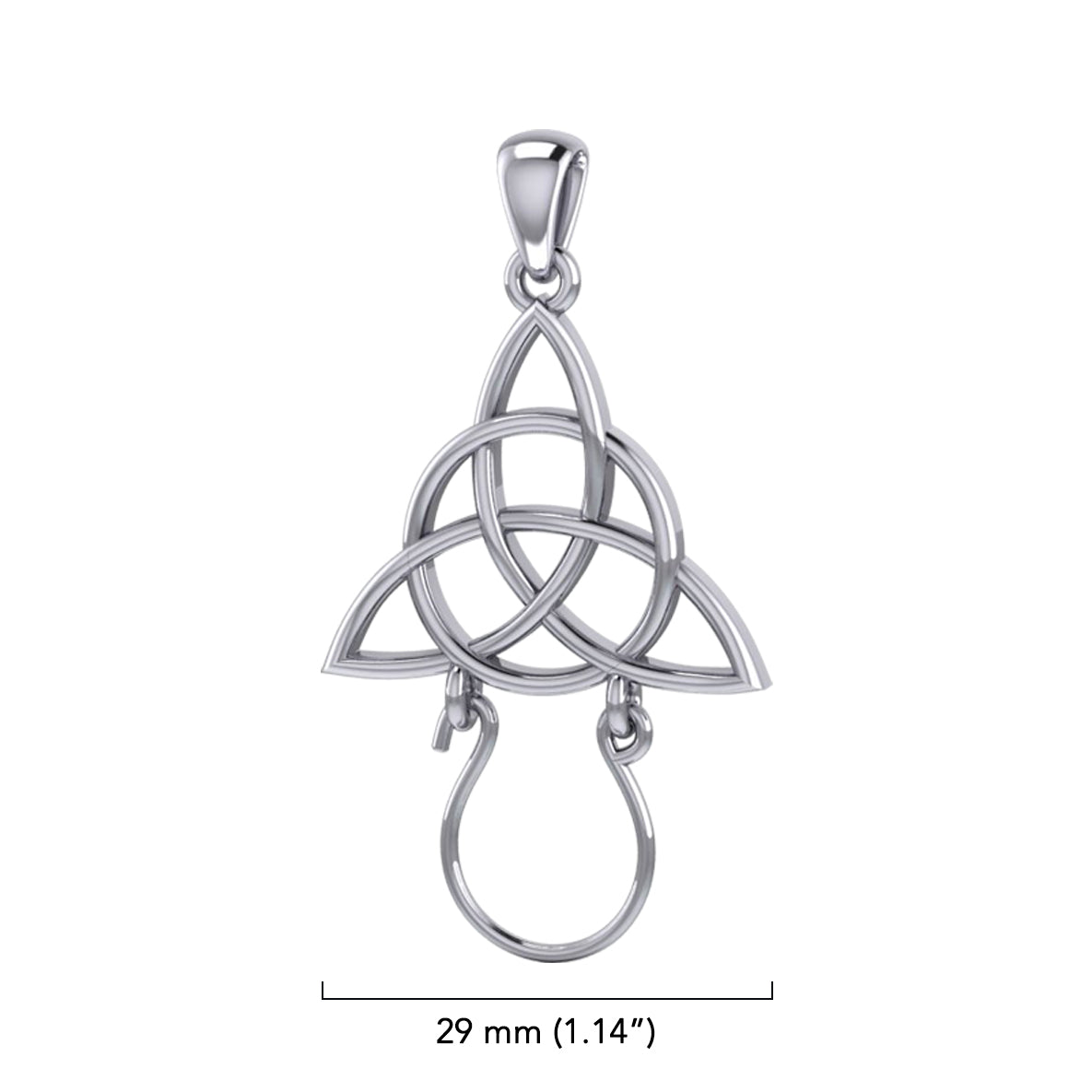 Triquetra Sterling Silver Plated over Solid Brass Charm Holder Pendant BPD5087*