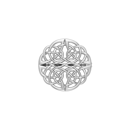 Celtic Knotwork Sterling Silver Plated over Solid Brass Brooch BTBR008*