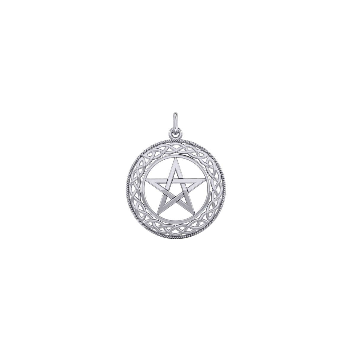 Celtic & Pentacle Sterling Silver Plated over Solid Brass Charm BTC122*