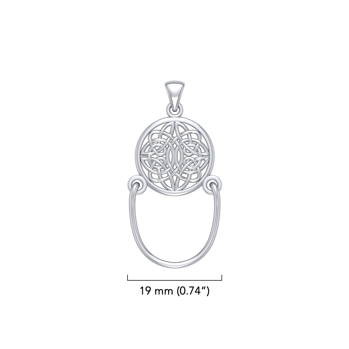 The best and endless Celtic Knotwork Sterling Silver Plated over Solid Brass Pendant with Charm Holder BTP938*