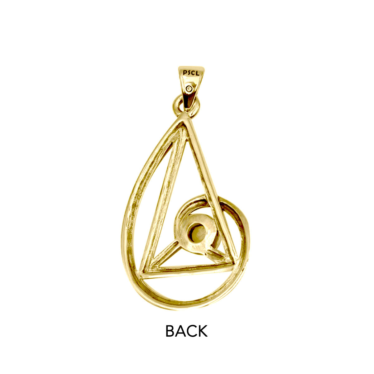 Peter Stone Golden Ratio Solid Yellow Gold Pendant with Gemstone GPD6178