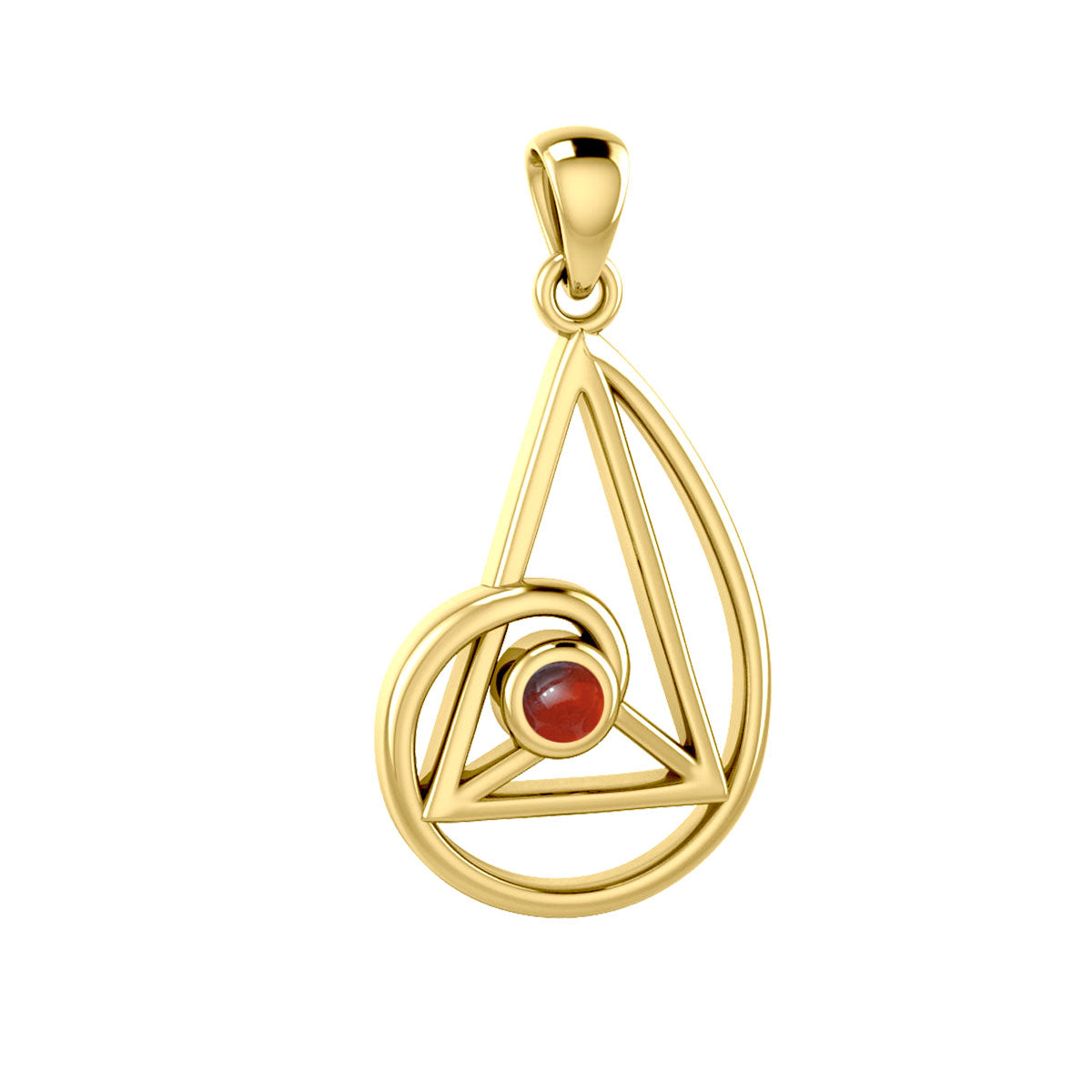 Peter Stone Golden Ratio Solid Yellow Gold Pendant with Gemstone GPD6178