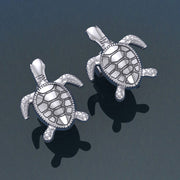 Silver Turtle Post Earrings JE206