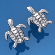 Silver Turtle Post Earrings JE206