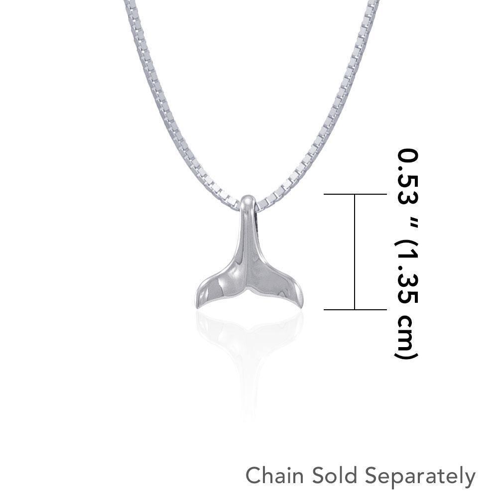 Small Whale Tail Silver Pendant JP009