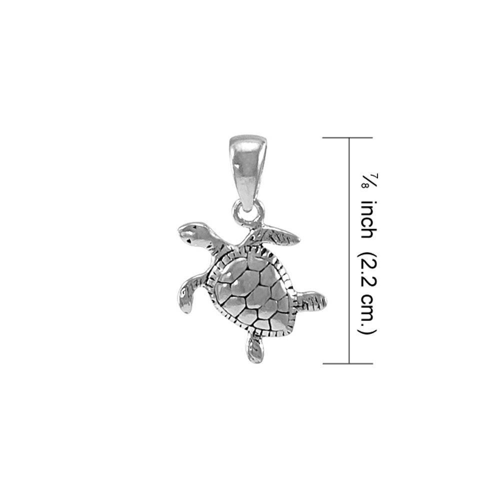 Small Turtle Silver Pendant JP034