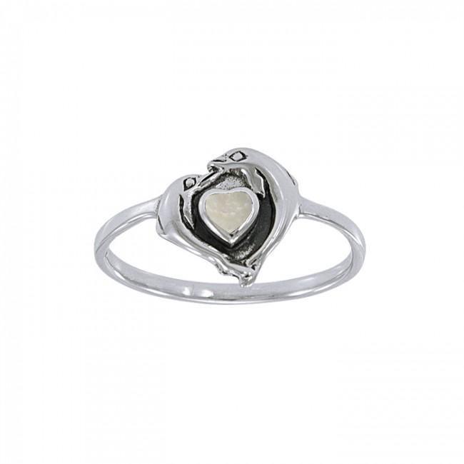 Silver Dolphin Love Ring JR139