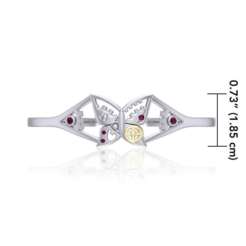 Sterling Silver Steampunk Butterfly Bracelet MBA149