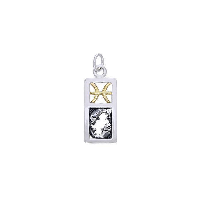 Pisces Silver and Gold Charm MCM294