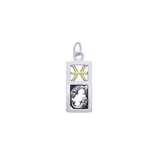 Pisces Silver and Gold Charm MCM294
