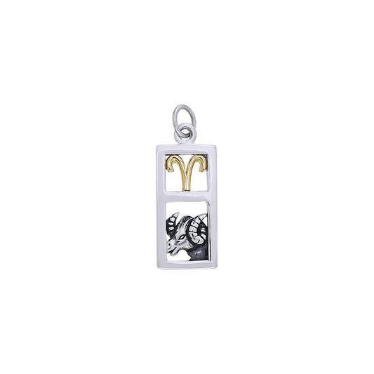 Aries Silver and Gold Charm MCM295