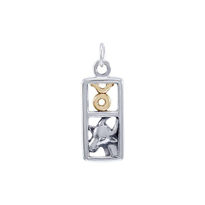 Taurus Silver and Gold Charm MCM296