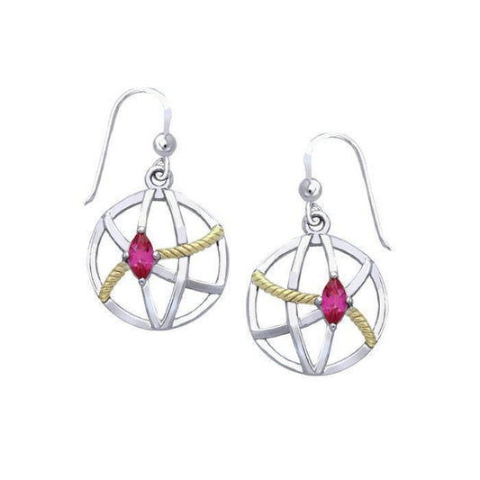 Contemporary with Rope Design Earrings MER1255