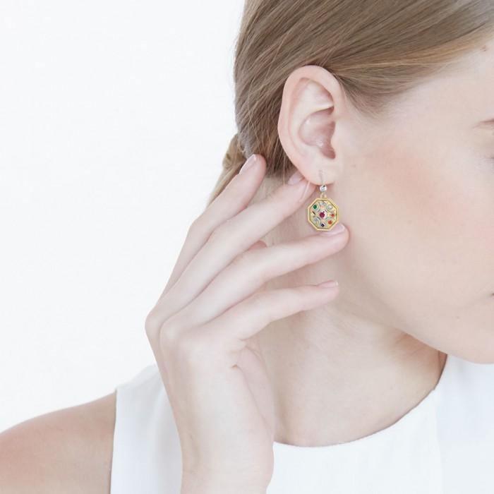 Chandra Moon Gemstone Earrings MER1343